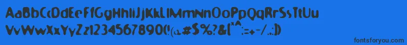 Moonycat Font – Black Fonts on Blue Background