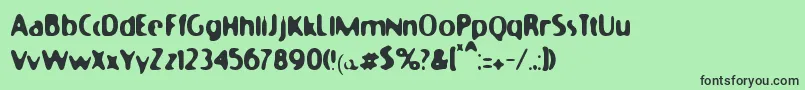 Moonycat Font – Black Fonts on Green Background
