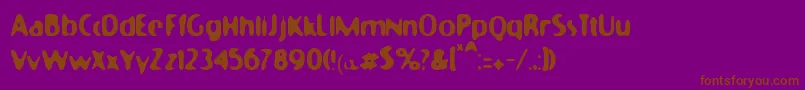 Moonycat Font – Brown Fonts on Purple Background