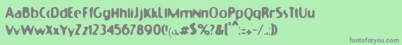 Czcionka Moonycat – szare czcionki na zielonym tle