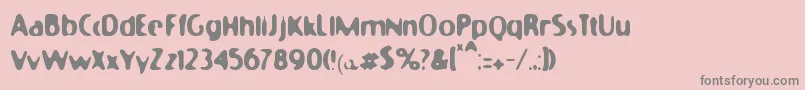 フォントMoonycat – ピンクの背景に灰色の文字