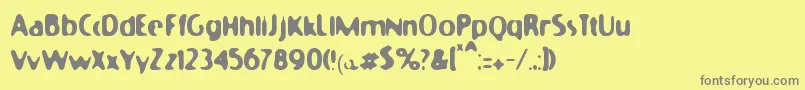 Moonycat Font – Gray Fonts on Yellow Background