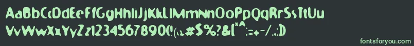 Шрифт Moonycat – зелёные шрифты на чёрном фоне