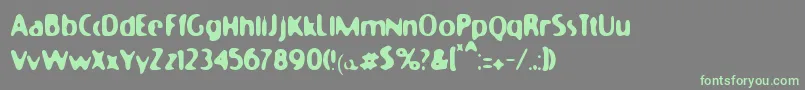 Moonycat Font – Green Fonts on Gray Background