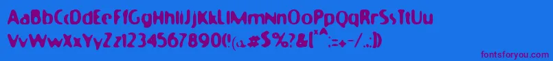 Moonycat Font – Purple Fonts on Blue Background