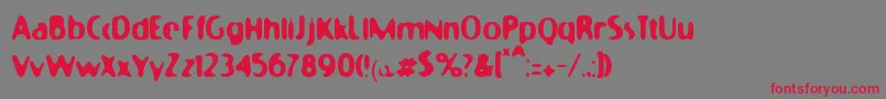Moonycat Font – Red Fonts on Gray Background