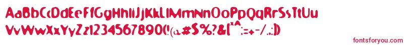 Moonycat Font – Red Fonts on White Background