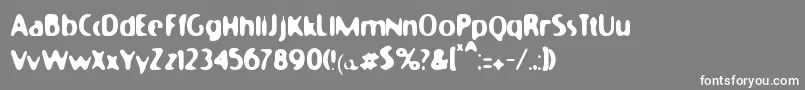 フォントMoonycat – 灰色の背景に白い文字