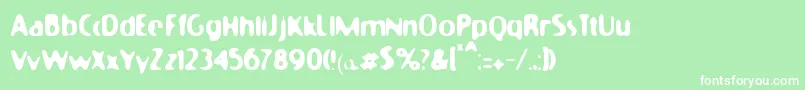 Шрифт Moonycat – белые шрифты на зелёном фоне