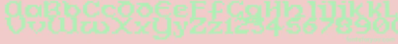 CelticBit Font – Green Fonts on Pink Background