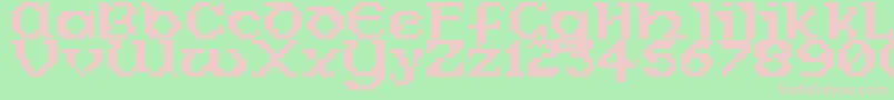 CelticBit Font – Pink Fonts on Green Background