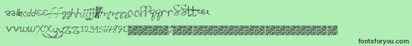Sweatyparty Font – Black Fonts on Green Background