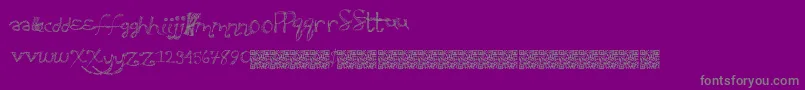 Weitere Informationen zur Sweatyparty-Schriftart Sweatyparty-Schriftart – Graue Schriften auf violettem Hintergrund