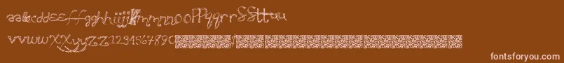 Sweatyparty Font – Pink Fonts on Brown Background