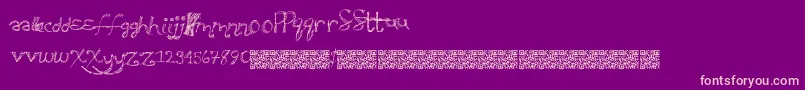 Sweatyparty Font – Pink Fonts on Purple Background