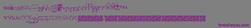 Sweatyparty Font – Purple Fonts on Gray Background
