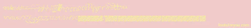 Sweatyparty Font – Yellow Fonts on Pink Background