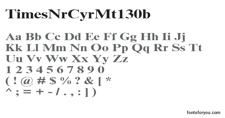 Fuente TimesNrCyrMt130b - alfabeto, números, caracteres especiales