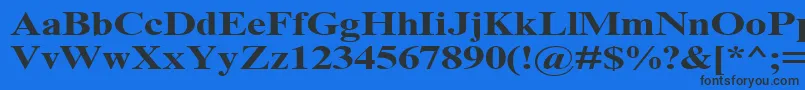 TimesNrCyrMt130b Font – Black Fonts on Blue Background