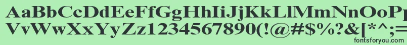TimesNrCyrMt130b Font – Black Fonts on Green Background