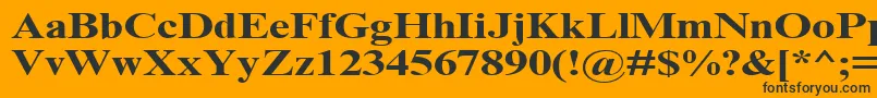 TimesNrCyrMt130b Font – Black Fonts on Orange Background