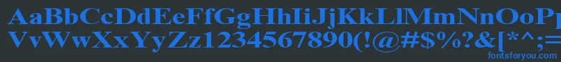 TimesNrCyrMt130b Font – Blue Fonts on Black Background