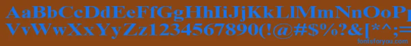 TimesNrCyrMt130b Font – Blue Fonts on Brown Background