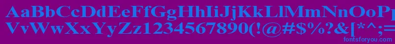 TimesNrCyrMt130b Font – Blue Fonts on Purple Background