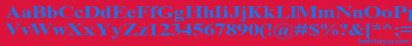 TimesNrCyrMt130b Font – Blue Fonts on Red Background