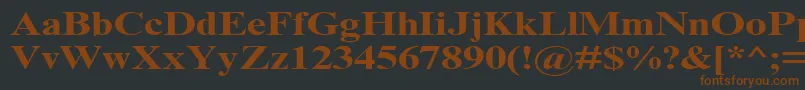 TimesNrCyrMt130b Font – Brown Fonts on Black Background