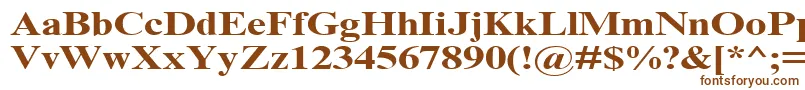 Czcionka TimesNrCyrMt130b – brązowe czcionki na białym tle