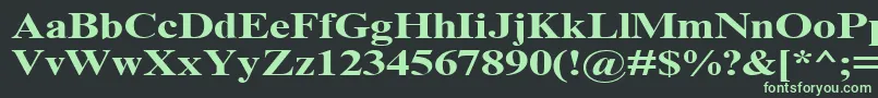 TimesNrCyrMt130b Font – Green Fonts on Black Background