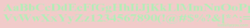 TimesNrCyrMt130b Font – Green Fonts on Pink Background