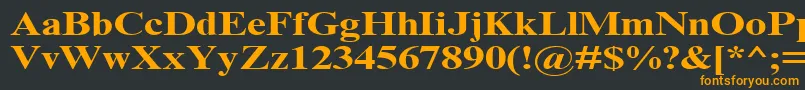 TimesNrCyrMt130b Font – Orange Fonts on Black Background