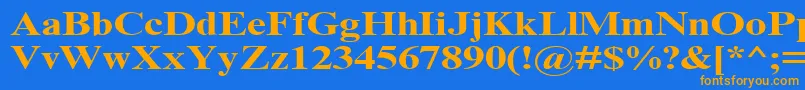 TimesNrCyrMt130b Font – Orange Fonts on Blue Background
