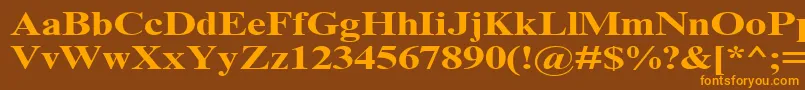 TimesNrCyrMt130b Font – Orange Fonts on Brown Background
