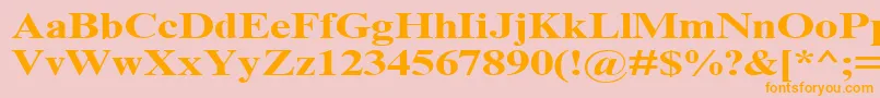 TimesNrCyrMt130b Font – Orange Fonts on Pink Background