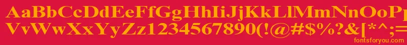 TimesNrCyrMt130b Font – Orange Fonts on Red Background