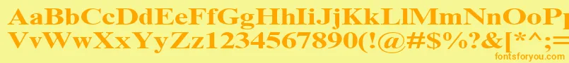 TimesNrCyrMt130b Font – Orange Fonts on Yellow Background