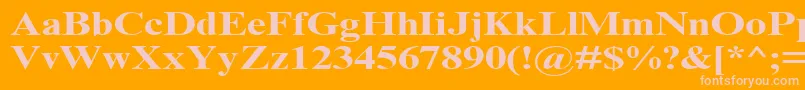 TimesNrCyrMt130b Font – Pink Fonts on Orange Background