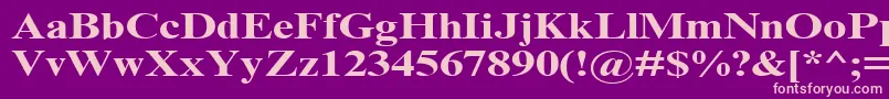 TimesNrCyrMt130b Font – Pink Fonts on Purple Background