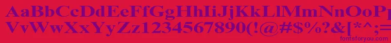 TimesNrCyrMt130b Font – Purple Fonts on Red Background