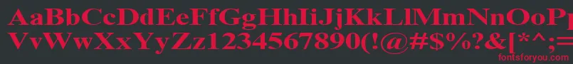 TimesNrCyrMt130b Font – Red Fonts on Black Background
