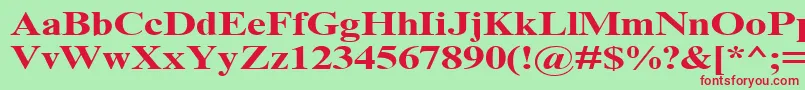 TimesNrCyrMt130b Font – Red Fonts on Green Background