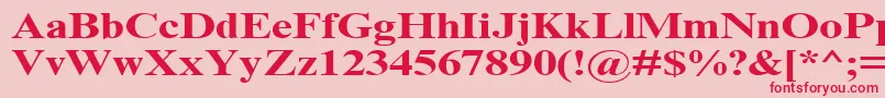 TimesNrCyrMt130b Font – Red Fonts on Pink Background