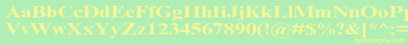 TimesNrCyrMt130b Font – Yellow Fonts on Green Background