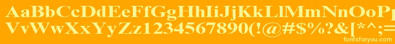 TimesNrCyrMt130b Font – Yellow Fonts on Orange Background