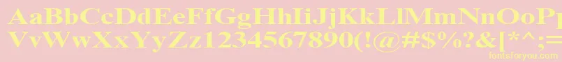TimesNrCyrMt130b Font – Yellow Fonts on Pink Background