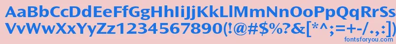OceansansstdBoldext Font – Blue Fonts on Pink Background
