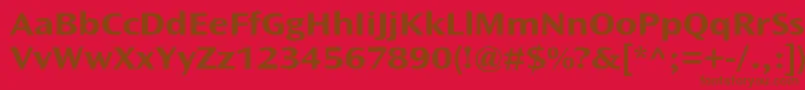 OceansansstdBoldext Font – Brown Fonts on Red Background